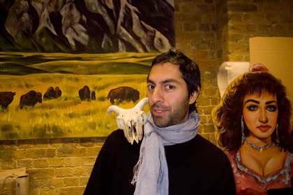 SHEZAD DAWOOD at his studio in London’s East End neighborhood, January 2009. Photography by ArtAsiaPacific.