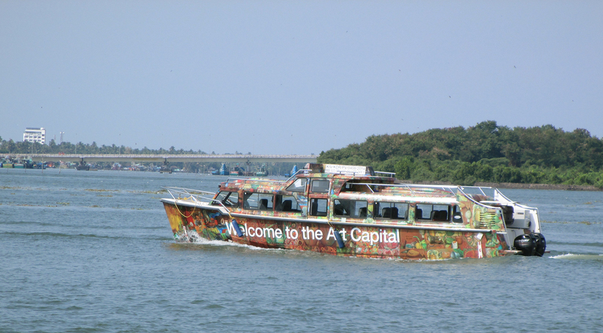 One way of getting to the Kochi-Muziris Biennale 2014. All photos by Jyoti Dhar for ArtAsiaPacific.