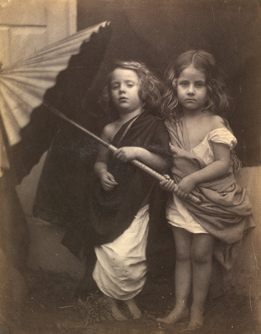 JULIA MARGARET CAMERON, Paul and Virginia, 1864, albumen print from wet collodion glass negative, 26 × 20 cm. Copyright and courtesy Victoria and Albert Museum, London.