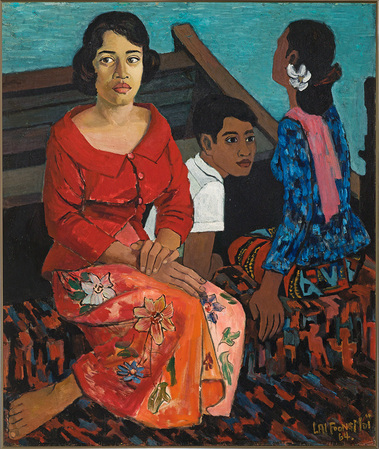 LAI FOONG MOI, Home Coming, 1964, oil on canvas, 77 × 65 cm. Collection of Singapore Airlines Limited.