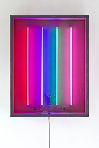 EASON TSANG KA WAI, Internal Structure No.4, 2016, wooden light box, slide and fluorescent light, 109 × 84.4 × 18 cm. Courtesy the artist and Blindspot Gallery, Hong Kong.