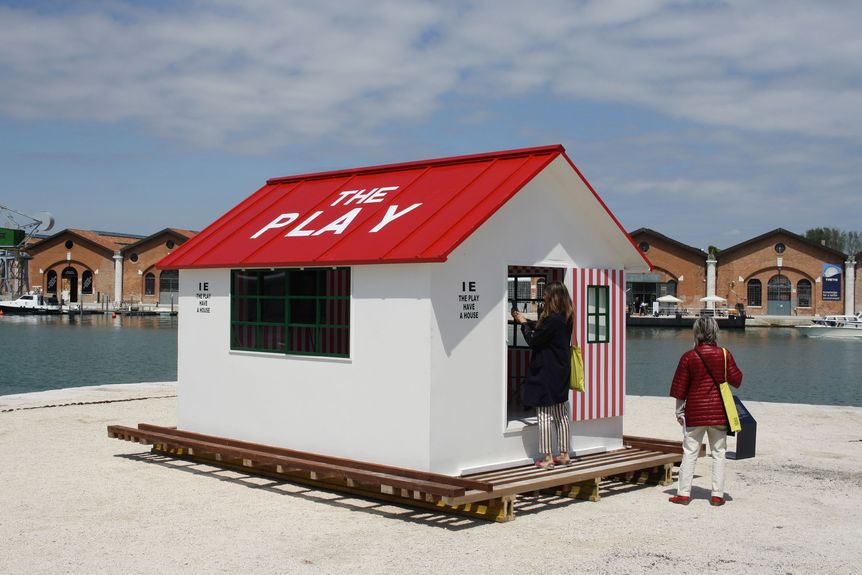 A re-creation of the “house boat” by the Japanese art collective, THE PLAY, on the docks of the Arsenale at the 57th Venice Biennale. All photos by HG Masters for ArtAsiaPacific.