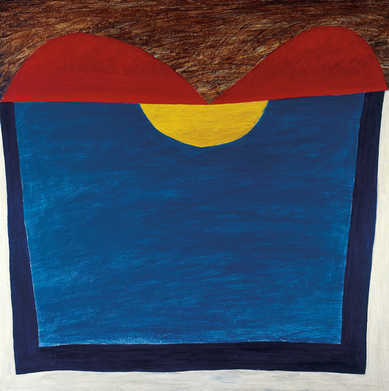 GAYLORD CHAN, Half Yellow Moon, 1989, acrylic on canvas, 122 × 122 cm. Courtesy the artist and Hanart TZ Gallery, Hong Kong.