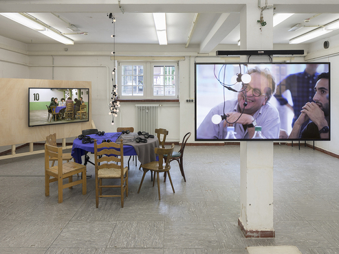 Some of the hardware of KOKI TANAKA’s video work Provisional Studies: Workshop #7 How to Live Together and Sharing the Unknown (2017), which is being presented as part of Skulptur Projekte Münster, has been stolen. Photo by Henning Rogge. Courtesy Skulptur Projekte Münster.