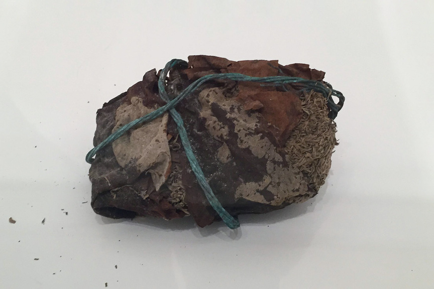 At the Sursock Museum was Reem Fadda’s exhibition “Fruit of Sleep,” which featured the delightfully obscure objects made by Khalil el-Ghrib, such as One Manuscript Tied with String (2017).