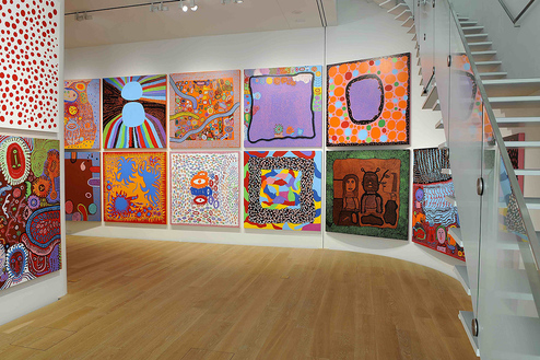 Installation view of the third floor gallery in the Yayoi Kusama Museum. Courtesy the Yayoi Kusama Museum, Tokyo.