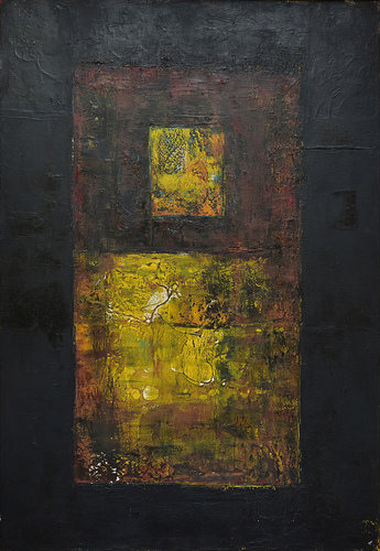 FATEMEH DIVANDARI, Untitled, 2009, mixed media on canvas, 100 × 80 × 3 cm.