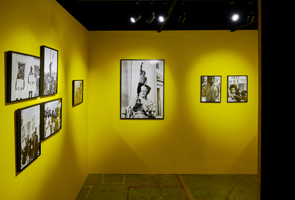 Installation view of STEPHEN SHAMES’ “Power to the People” at  Fujii Daimaru Black Storage, presented as part of Kyotographie International Photography Festival, 2018.