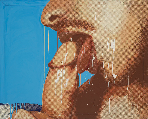 MARILYN MINTER, Porn Grid 1, 1989, enamel on metal, 76.2 × 60.96 cm.