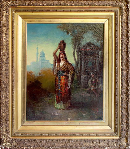 FRÉDÉRIC BORGELLA, The Water Carrier, undated, oil on canvas, 55.5 × 46 cm. Courtesy the Boghossian Collection, Brussels.