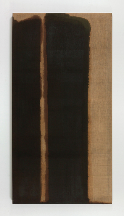 YUN HYONG-KEUN, Umber-Blue, 1978, oil on linen, 270 × 141 cm.