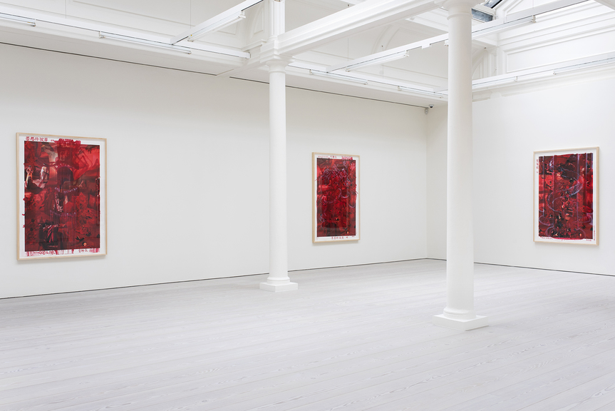 Installation view of “Beyond GOD and Evil – Preface,” at Marian Goodman Gallery, London, 2019. Photo by Thierry Bal. Courtesy the artist and Marian Goodman Gallery.