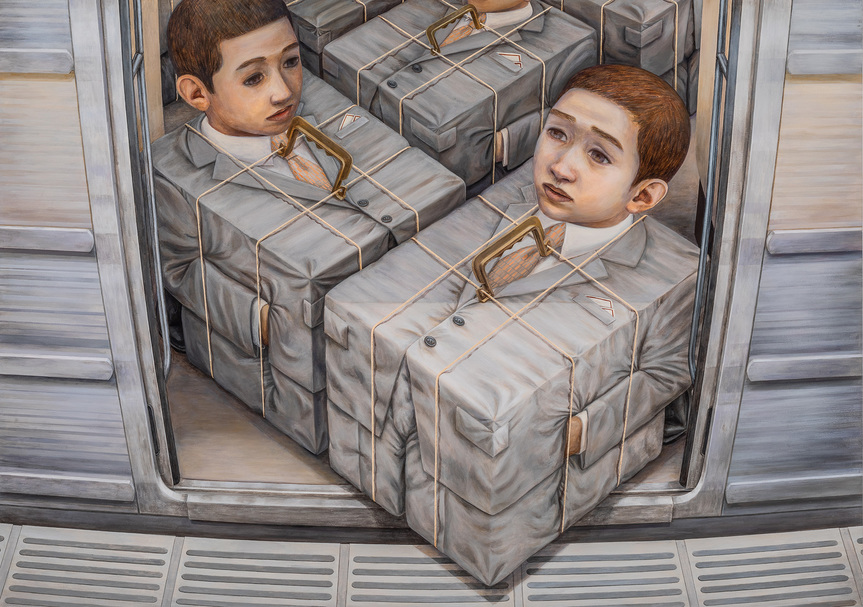 TETSUYA ISHIDA, Cargo, 1997, acrylic on board, 103 × 145.6 cm.