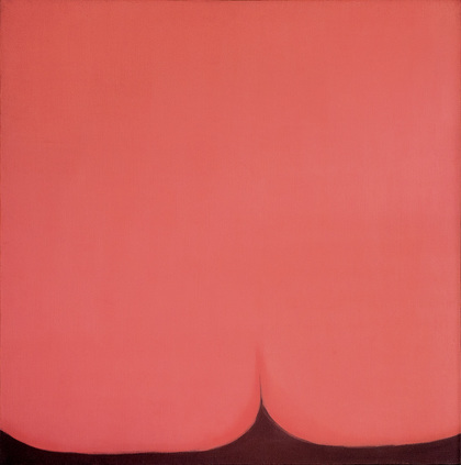 HUGUETTE CALAND, Bribes de Corps, 1971, oil on canvas, 96 × 96 cm. Collection of the Barjeel Art Foundation, Sharjah.