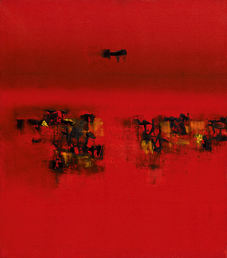 VS GAITONDE, Untitled, 1962, oil on canvas, 86.3 × 76.2 cm. Courtesy Sotheby’s.